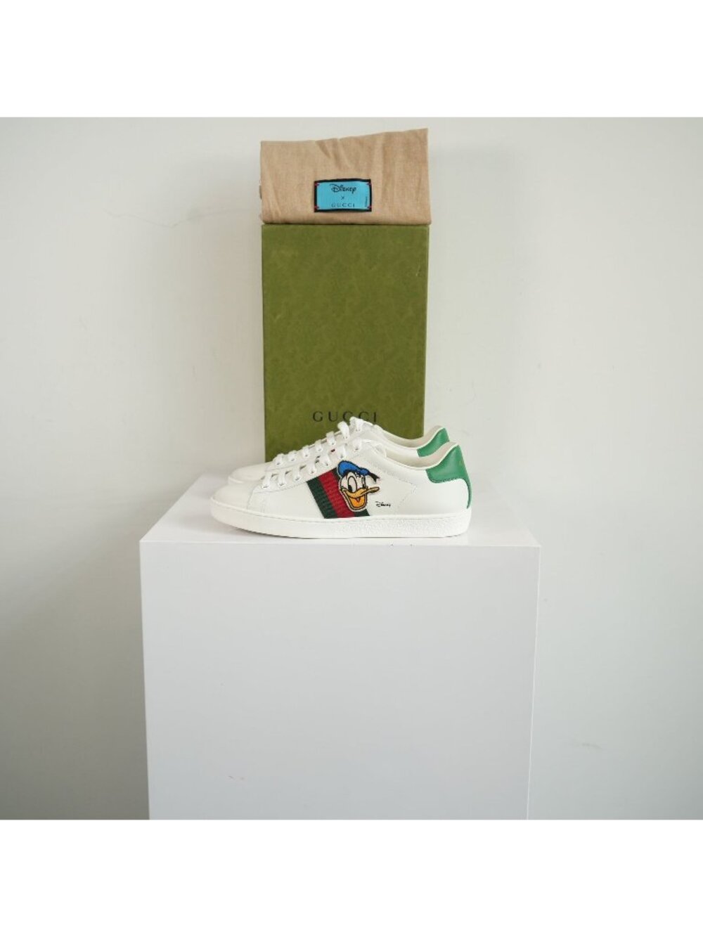 Gucci X Disney Donald Duck Ace Sneakers Size 36 1/2 With Box